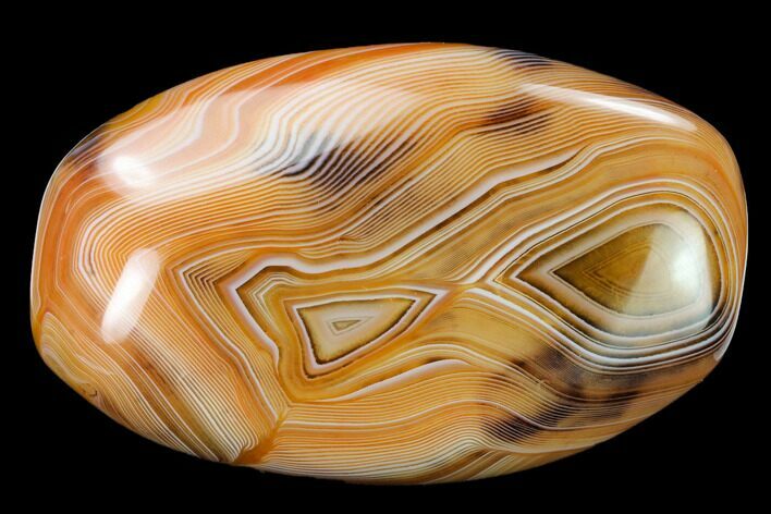 Polished, Banded Carnelian Agate - Madagascar #145940